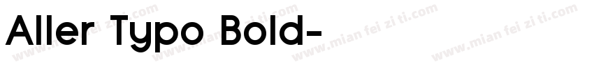 Aller Typo Bold字体转换